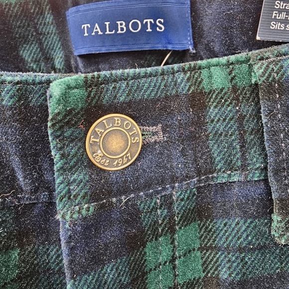 Talbots Flawless plaid high waist straight leg pants new with tags women's 6 - Picture 3 of 13
